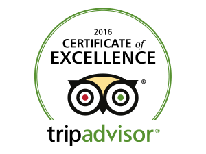 Certificate of Excellence Award from Trip Advisor